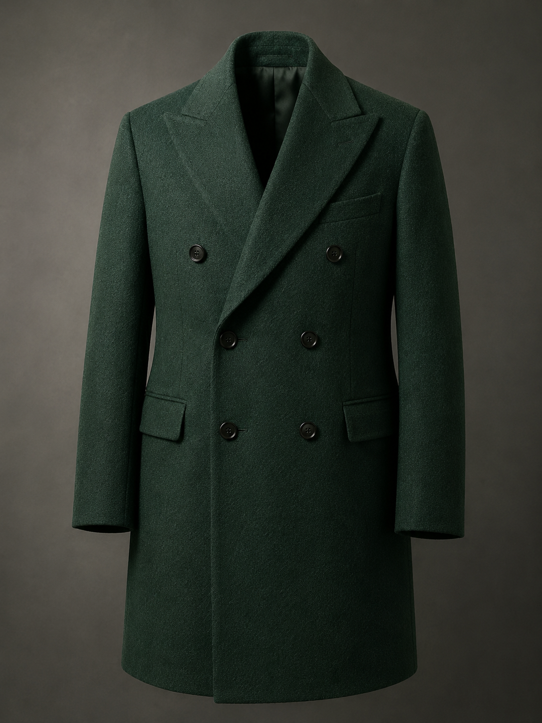 Statement jacket — deep green bespoke