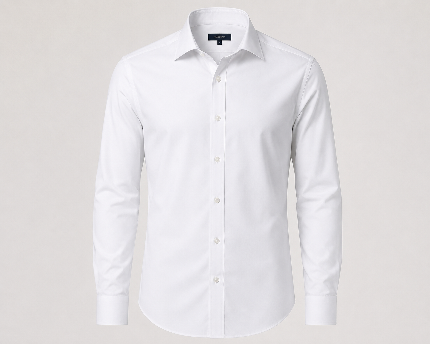 Classic bespoke shirt — crisp collar line